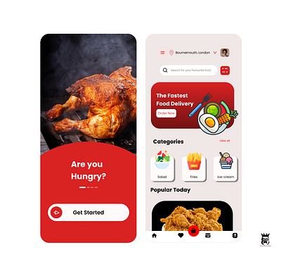 Food App Design branding design graphic design graphics illustration ui