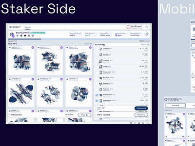 Qhub — Staker Side Interface boldinterface brutaldesign cryptodesign cryptoui cryptoux defistaking defiux desktopux geknz interactiveui mobileux nftstaking nftux stakingdapp stakingplatform stakingpools urbanartdesign userexperience walletconnection web3interface