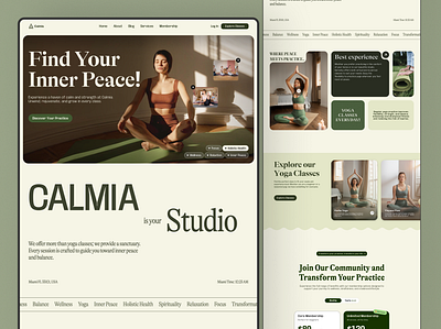 Yoga Website Design branding desktop fitness health ui web design website yoga yoga studio