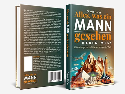 Everything A Man Must Have Seen - Travel Book Cover adventures alles book cover book cover design books branding cover design ebook ebook cover graphic design hiking illustration muss outdoor places travel travel book travel gift book for men travel guide travelling