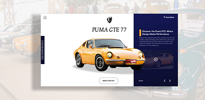 projeto ux | carros clássicos antigo branding landing page ui