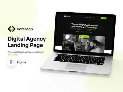 Digital Agency Landing Page agency landing page branding creative agency dark ui digital agency homepage landingpage landingpage ui minimal landing page mockup modern modern landing page portfolio saas ui uiux ux web web design website