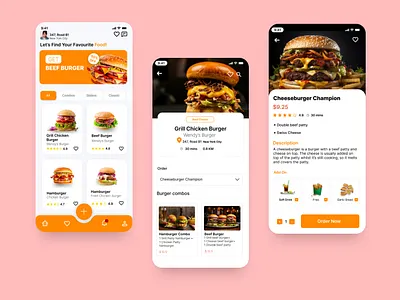 Fast Food App graphic design m ui