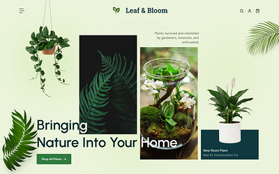 Planting Website Banner UI Design ui ux web design