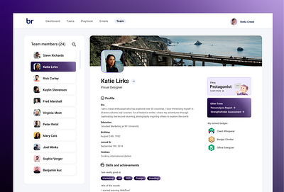 Profile Saas exploration design system product design saas ui uxui visual design