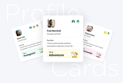 Saas Profile exploration cards design system product design ui uxui visual design