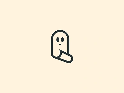 Ghost Paper Logo Design app evil ghost ghost paper haunting horror hunting scary web