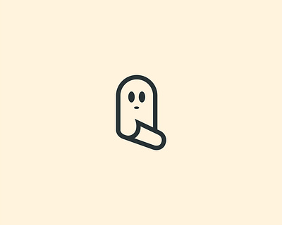 Ghost Paper Logo Design app evil ghost ghost paper haunting horror hunting scary web