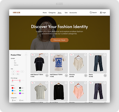 Amuler - Clothing Website Selling Page brand branding clothing design development e commerce fashion front end graphic design quality selling page shop ui ux web web design webdevelopment website website design website development