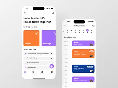 Task Management Application design concept activity planner app application design task task management task planner to do app to do list ui uiux ux