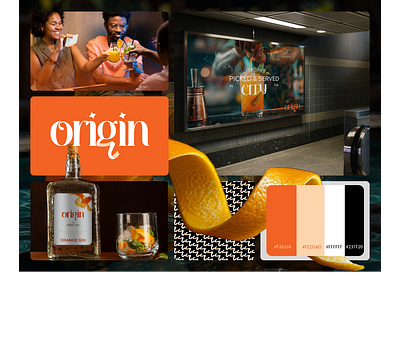 Origin - Branding for GIN alcohol logo bento grid beverage brand identity branding design gin logo design logo logo design packaging design spirit logo design