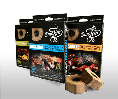 Smokin' O's BBQ Smoke Rings barbecue bbq branding burgers cooking cpg freelance graphic design grill grilling logo meat packaging smoked woodfire