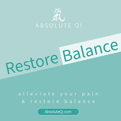 Absolute Qi - Restore Balance graphic design