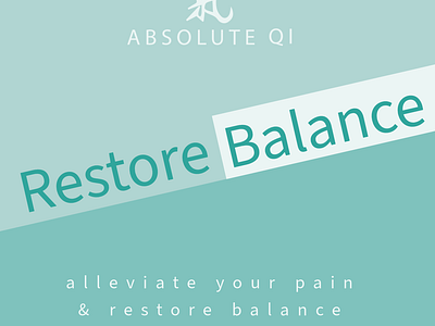 Absolute Qi - Restore Balance graphic design