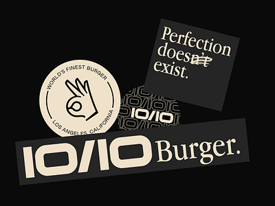 10/10Burger brand branding burger burger logo food logo logo design logotype los angeles packaging restaurant visual identity