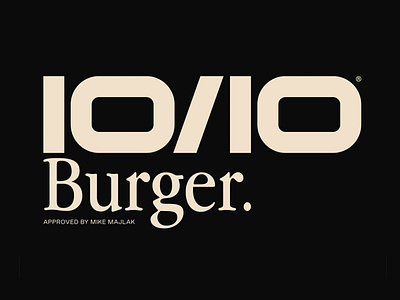 10/10Burger brand branding burger burger logo food logo logo design logotype los angeles packaging restaurant visual identity