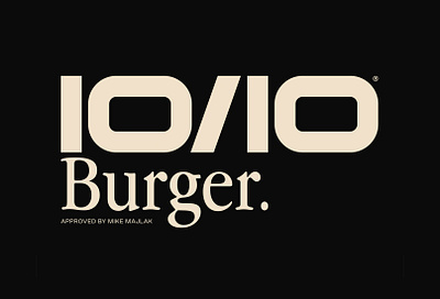 10/10Burger brand branding burger burger logo food logo logo design logotype los angeles packaging restaurant visual identity