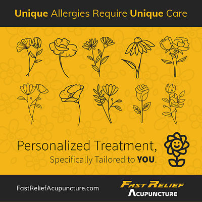 Fast Relief Acupuncture - Unique Allergies, Instagram Post graphic design