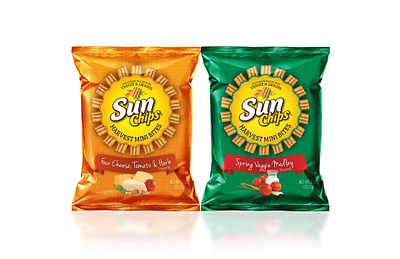 Sun Chips Harvest Mini Bites chips corn cpg cracker crisps freelance frito lay graphic design multigrain package design packaged goods packaging sun chips