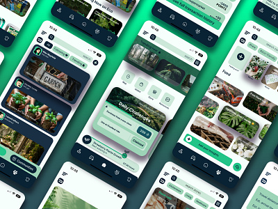 EcoNest application community design eco ecofreindly lifestyle mobile product design ui ui ux