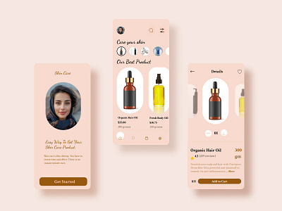 Skin care app design graphic design ui