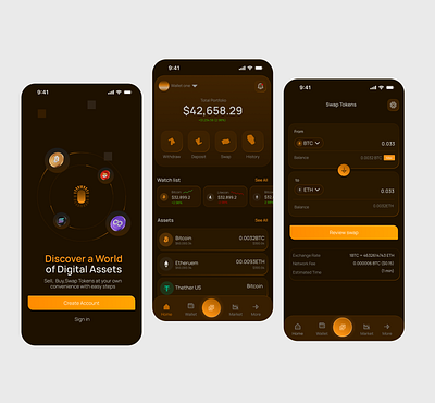 Crypto App Design crypto dailyui design illustration memecoin product design ui uiux user experience ux web3