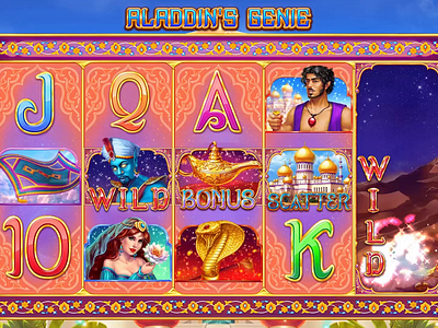 Online slot machine "Aladdin’s Genie" - Set of symbols animation aladdin aladdin slot aladdin themed animation character animation character design digital art gambling game art game design gaming gaming animation gaming art graphic design motion graphics slot art slot design slot game design slot machine symbols animation