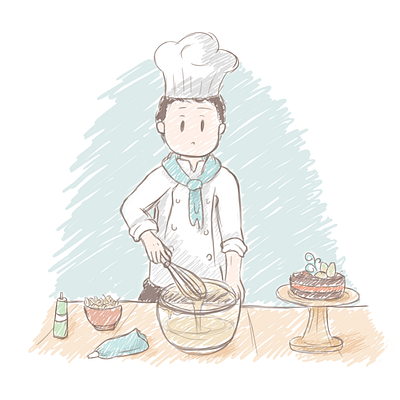 April cakes cute illustration design digital illustration easter graphic design illustration months pastry pastry chef sketch soft colors