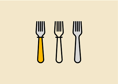 Forks-icon graphic design logo