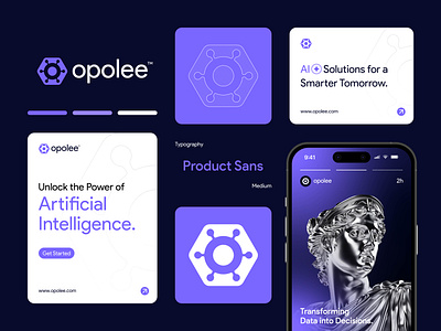 opolee™ | Business Technology | Artificial Intelligence ai ai for business ai service artificial intelligence automation branding business business innovation creative digital agency future of technology intelligent systems logo media modern predictive analytics saas tech solution technology visual identity