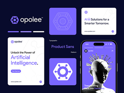 opolee™ | Business Technology | Artificial Intelligence ai ai for business ai service artificial intelligence automation branding business business innovation creative digital agency future of technology intelligent systems logo media modern predictive analytics saas tech solution technology visual identity