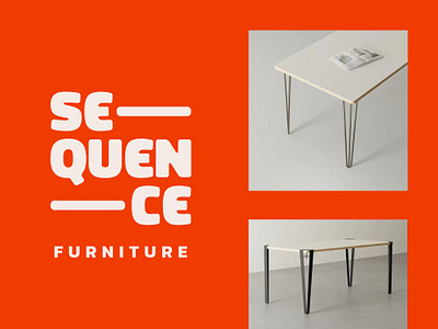 Sequence Furniture 3d brand configurator furniture logo modul modular orange sequence symbol table typography wordmark