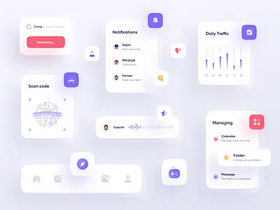 Iconly With Components Landing page ui design interface landing landing page landing page ux ui design landingpage ui landings minimal ui uiux web web designer web interface webpage websites webui webui design