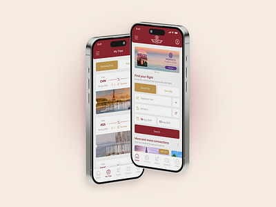 Redesign Flight Booking Mobile App - Royal Air Maroc booking flight app flight booking mobile app ram redesign royal air maroc ui ui mobile