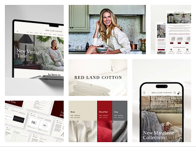 Holistic Digital Experience ✦ Red Land Cotton brand guidelines branding color palette design design agency ecommerce email design email marketing logos shopify agency ui vintage