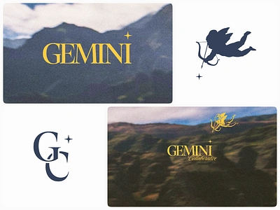 Gemini branding branding gemini graphic design logo ui yellow