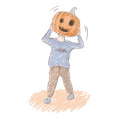 October cute illustration digital digital drawing digital illustration digital sketch halloween illustration pastel colors pumpkin pumpkin illustration sketch soft colors soft pastel