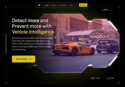 Vehicle Intelligence Landing Page: Concept ai and security landing page vehicle intelligence