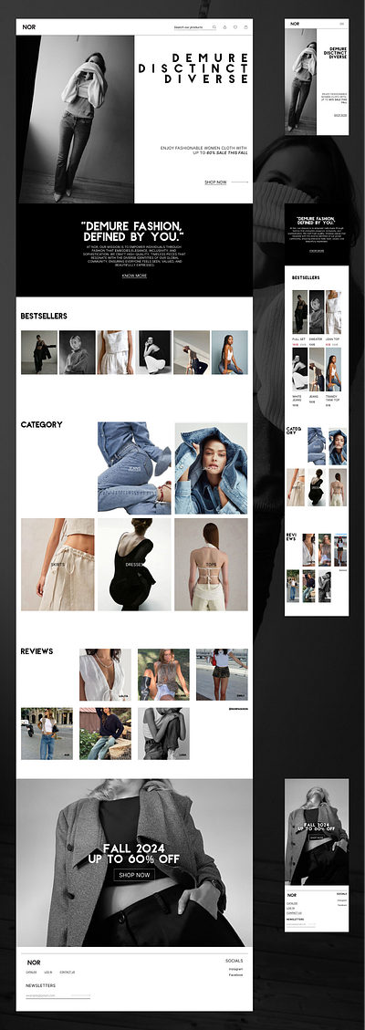 Website for E-commerce Brand branding ui web design website