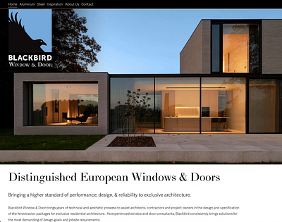 Blackbird Window & Door branding graphic design ui website design