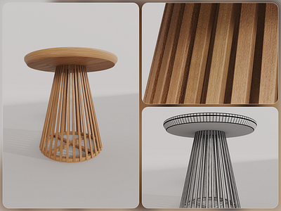 Day 11/30 - Jeanette Coffee Table 30daychallenge 3dmodel furniturerendering