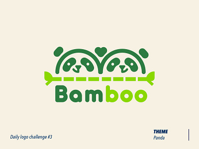 Daily Logo Challenge # 3 - Panda Logo bamboo branding character character design design graphic design illustration logo logomark panda panda logo vector