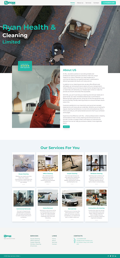 Website For Cleaning Services custom website uiux design web design website design websites wordpress wordpress design wordpress website