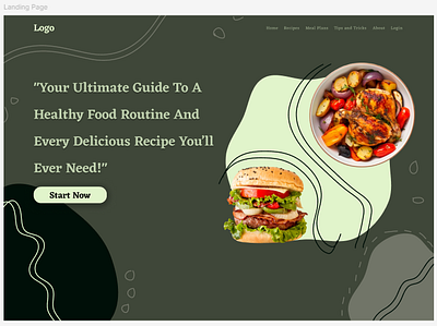 Landing Page - Food Website branding figma graphic design ui uiux ux website