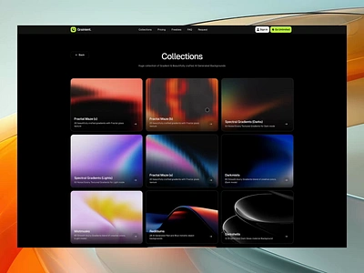 Grainient Collection ai generated animated gradient collection page free gradient gradient gradient background gradient color gradient design gradient resources gradient website grainient grainient supply grainy gradient landing page midjourney noisy gradient web design web3 website design