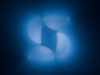 Sean Wallace render 3d blender blue branding design glass graphic design light logo render