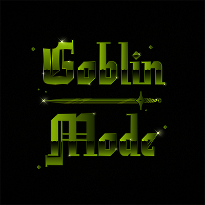 Goblin Mode 80s type design fantasy fantasy illustration fantasy type geometric goblin goblin mode green lord of the rings retro type sci fi science fiction sword type type design typography vector vintage type