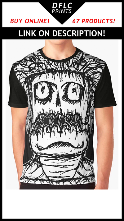 The Fear of Terror: Black and White Illustration black and white creepy dark drawing funny gore horror prints