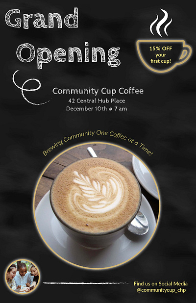 New Coffee Shop Flyer branding design graphic design layout typography