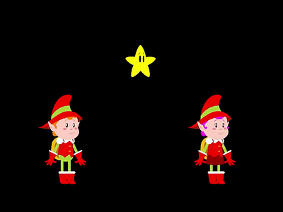 Christmas Elves - 2D Turnaround 2d animation character design christmas illustration interactive